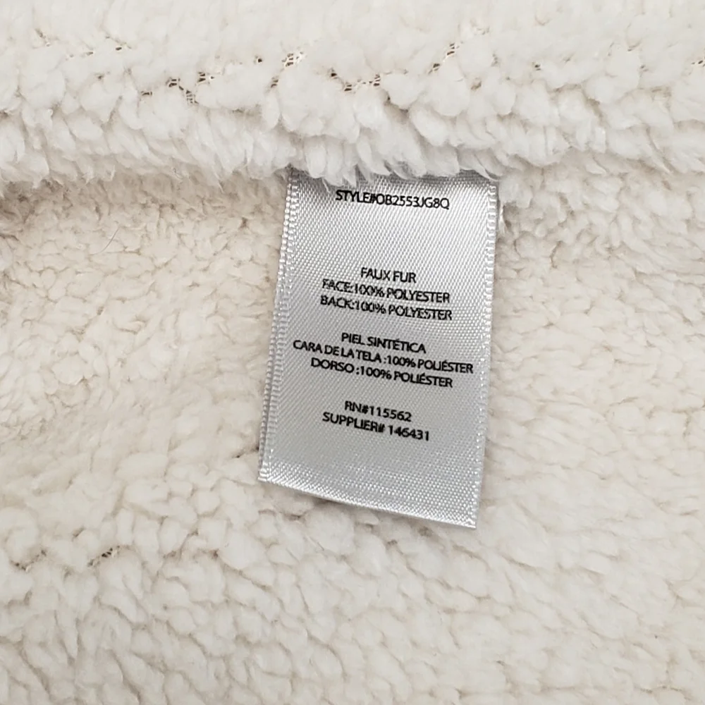 Olsenboye Faux Fur Open Front Coat Jacket Size Small - Picture 5 of 8